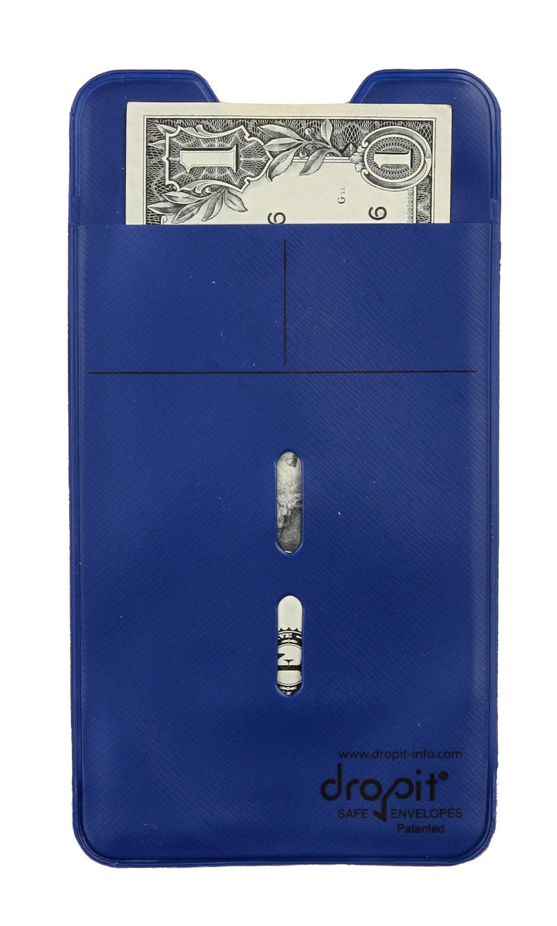 UBICON 50 Blue Reuseable Dropit Safe Envelope for Depositing of Currency and Money, Size 50, Blue - Image 1